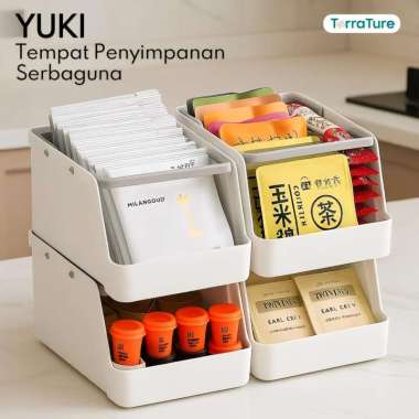 TerraTure Rak Kopi Sachet Minimalis Tempat Bumbu Sachet Dapur Keranjang Snack Tempat Teh Rak Minuman