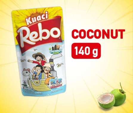 Kuaci Rebo RASA COCONUT 140gr aneka rasa milk susu greentea ori caramel kuaci rebo