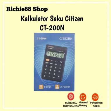 Citizen Kalkulator 8 Digit CT-200N Kalkulator Saku Pocket Mini