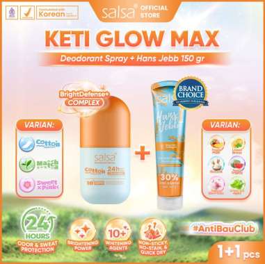 [BUY 1 GET 2] SALSA Deodorant Spray Keti Glow Max - Deodorant spray | Deodorant spray anti keringat 