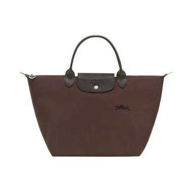Longchamp Le Pliage Green Medium Top Handle Bag Mocha