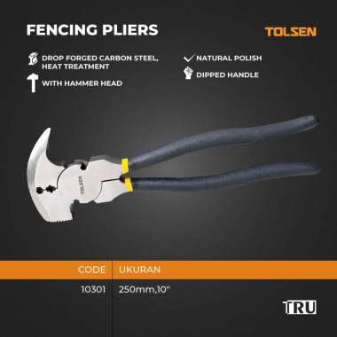Tang Fencing / Tang Multifungsi / FENCING PLIERS 10′′ Inch / Tang Kepala Palu TOLSEN 10301