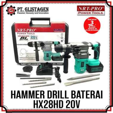NRT-PRO HX28DC Mesin Bor Bobok Cordless 20V 4.5J Brushless Rotary Hammer Demolition Impact Beton Tem