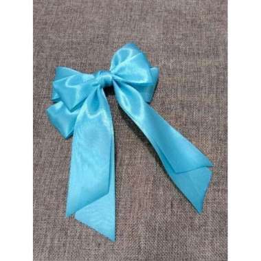 Warna Biru Variasi Peniti Hijab Pita Alice Satin Untuk Anak