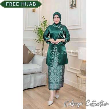 Baju Kurung Melayu Payet Modern | Baju Tunik Wanita Elegan & Rok Batik Pesta Kondangan Kekinian RIO/