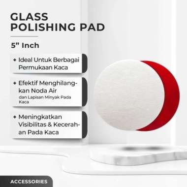 Aniki 5 INCH Glass Polishing Pad Busa Poles Kaca Mobil Penghilang Jamur Kerak Air Baret Halus Swirl