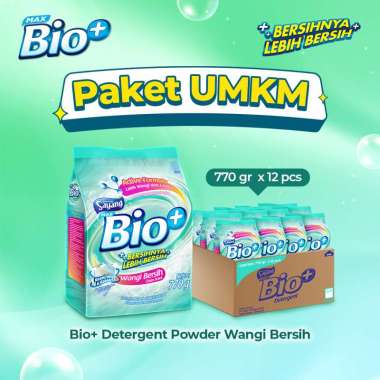 Paket UMKM Bio+ Detergent Powder Wangi Bersih 770
