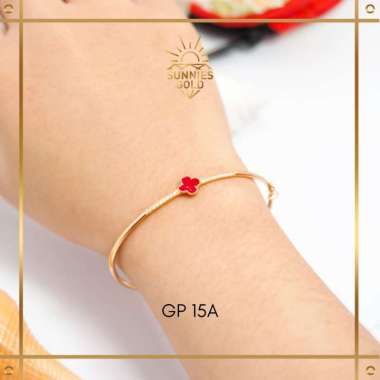 GELANG BANGLE WANITA KUNCIAN MODEL BUNGA EMAS ASLI EMAS MUDA KADAR 6K (300) & 8K (375) GELANG BANGLE