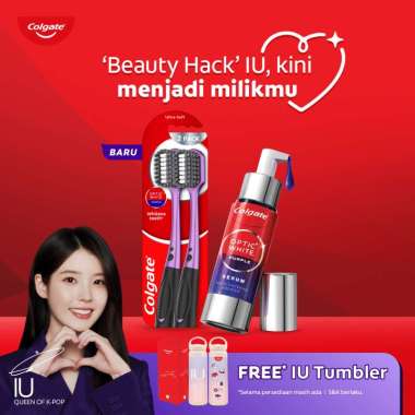 Colgate Optic White Purple Serum [40 mL] + Toothbrush [2 pcs] FREE IU Exclusive Limited Edition Tumb