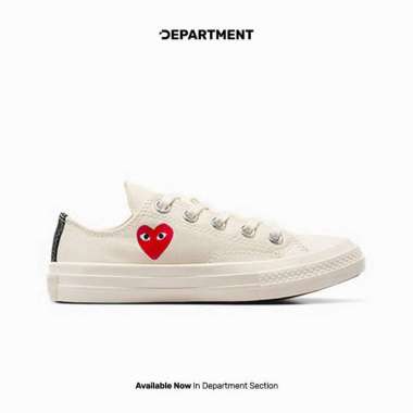Sepatu Sneakers Anak CONVERSE CHUCK 70 OX X CDG PLAY PS "SINGLE HEART" A08807C ORIGINAL 19.5CM