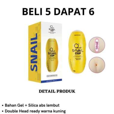 D727 Silicon Snail Cup pria toys mode manual double head yellow