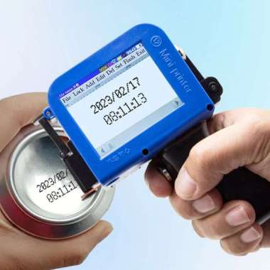 Mesin Printer Barcode Portable Handheld Inkjet Printer Hitam