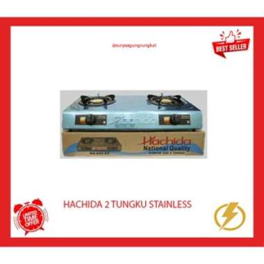 KOMPOR HACHIDA 2 TUNGKU STAINLESS STEEL
