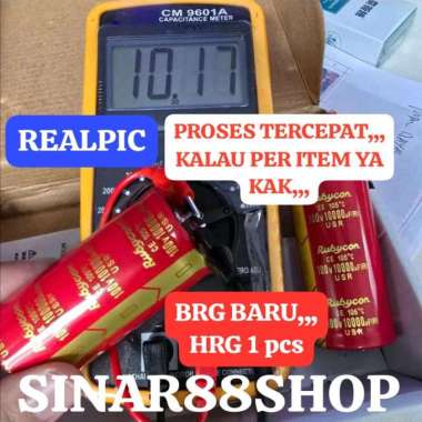 Hrg 1 pcs USR ELCO 10000UF 100V RUBYCON JAPAN MERAH RED ELKO RUBICON ORIGINAL EKO ECO ELCO ELKO CAPA