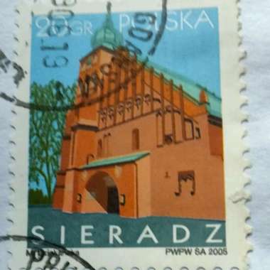 Filateli Perangko Poland Menara