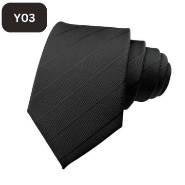 TOKO1973 [BREWYN] NOIR DASI HITAM MANUAL 6,5-8CM dasi pria dasi regular dasi formal dasi kantor wedding tie