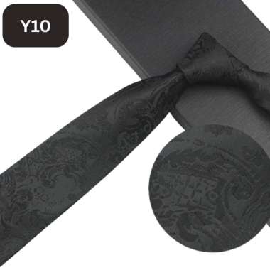 TOKO1973 NOIR - DASI HITAM MANUAL 8CM dasi pria dasi regular dasi formal dasi kantor wedding tie 10
