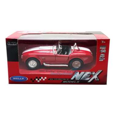 Welly Nex 1:34 - 1965 Shelby Cobra 427 S/C Merah