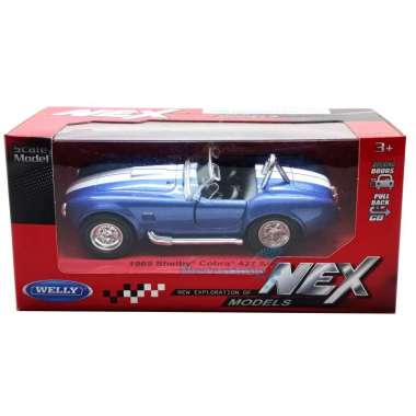 Welly Nex 1:34 - 1965 Shelby Cobra 427 S/C Biru