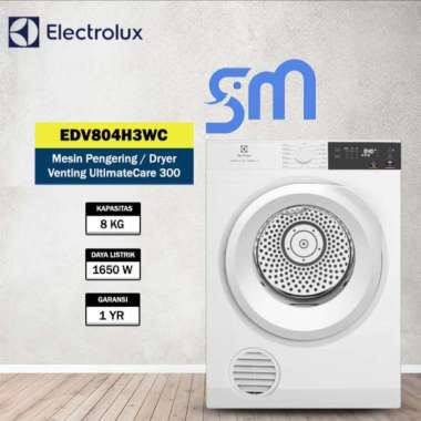 Dryer Electrolux EDV804H3WC Mesin pengering Baju 8 kg bukaan depan