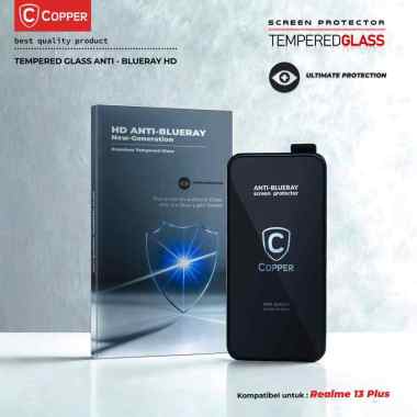 COPPER HD Anti Blueray Tempered Glass untuk Realme 14T / 14 / 13 / 12 / 11 / 10 / 9 / 9i / 8 / 8i / 