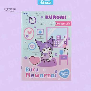 Kuromi Coloring Book L 2532-9834 / Buku Mewarnai / Buku Aktivitas anak / Adinata
