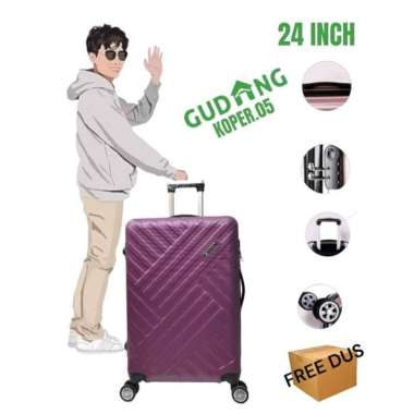 Koper 24 Inch Koper Bagasi koper premium koper anti pecah Koper polo Geneva 003 4 Roda 360 Rotasi An