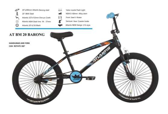 Sepeda BMX Anak Laki Atlantis Torpedo 20x2.50 Inch Untuk Anak 7-12 Tahun (barong/rapid)