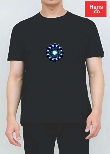Kaos Pria Premium Motif 3Dimensi Reactor Iron Man Animasi Tshirt Oblong Laki Hc0626 By hans & co abu