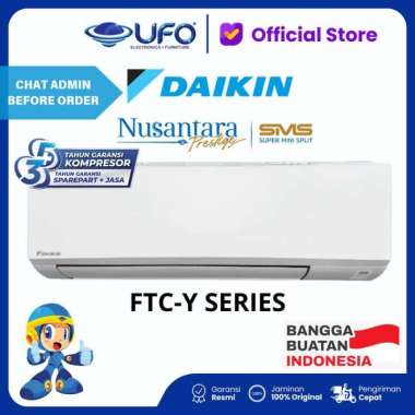 AC DAIKIN 1 PK SPLIT STANDARD SUPER MINI SPLIT FTC25YV14