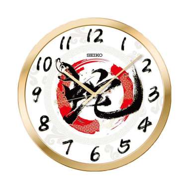 Jam Dinding Seiko QXA940A 40 cm Analog Chinese New Year Dial Round Case Special Edition