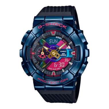 Jam Tangan Pria Casio G-Shock X Bearbrick GM-110SN-2APFS Shanghai Night Series Black Resin Band Limi