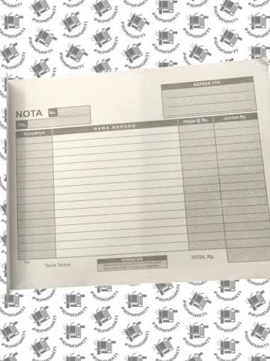 Nota Kontan Besar Rangkap 1 Horozontal mendatar [1 buku]