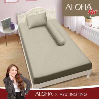 Aloha - Sprei FITTED T20 / T25 Single (120x200) tinggi 20 / tinggi 25 Polos Embossed Terlaris piliha