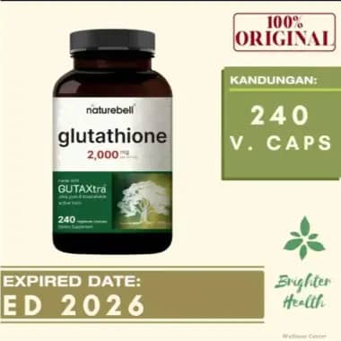 naturebell glutathione Promo Ori Naturebell Glutathione Reduced 2000mg 240 Veggie Capsule  Antioxidant Made In Usa Diskon 3% Di Seller Skincare Original ID - Tanah  Kali Kedinding, Kota Surabaya