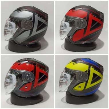 Helm Nhk Gladiator Grande Motif Double Visor Half Face