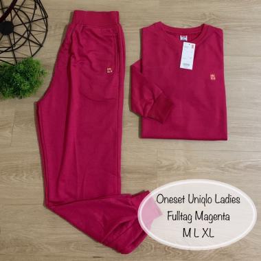 Oneset Uniqlo Setelan Uniqlo One Set Uniqlo Ladies Setelan Uniqlo Wanita XL MAGENTA