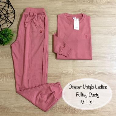 Oneset Uniqlo Setelan Uniqlo One Set Uniqlo Ladies Setelan Uniqlo Wanita XL DUSTY