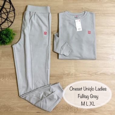 Oneset Uniqlo Setelan Uniqlo One Set Uniqlo Ladies Setelan Uniqlo Wanita XL GREY