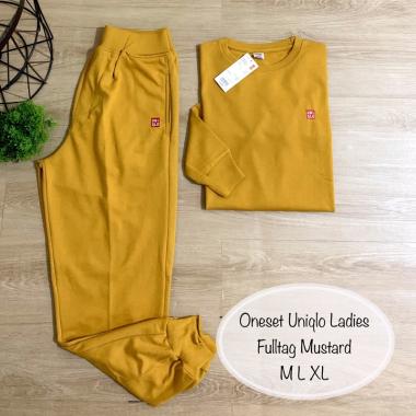 Oneset Uniqlo Setelan Uniqlo One Set Uniqlo Ladies Setelan Uniqlo Wanita M MUSTARD