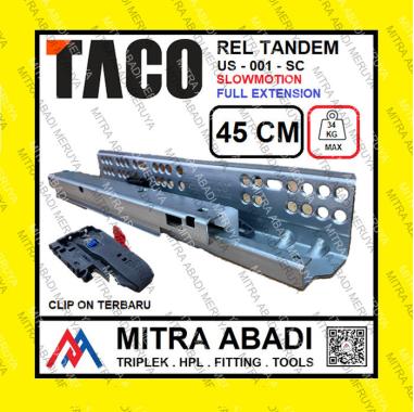 Rel Laci Tandem TACO 45 cm Soft Close Slowmotion Full Double Extension