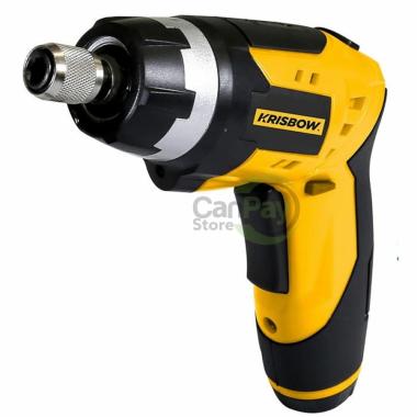 Krisbow Obeng Battery 3,6 volt / Cordless Screwdriver with Lamp Merah