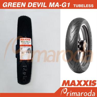 Ban Depan Motor Honda Kirana, Supra Fit, Tubeless MAXXIS 80/80 Ring 17 Green Devil