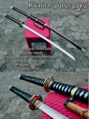 anime cosplay k4tana dragon natural putus paku termurah