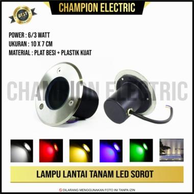 Lampu Lantai Tanam Led Sorot Waterproof Taman Uplight Floor TANPA BOHLAM