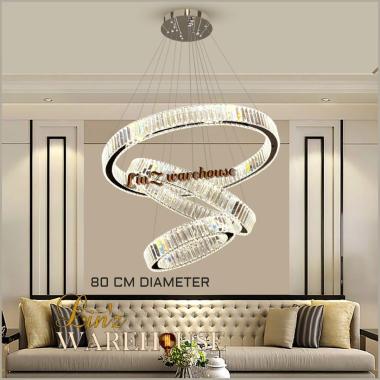Lampu gantung MODERN ELEGANT CRYSTAL RING LED 80 CM pendant light