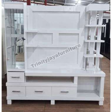 Bufet Tv Pajangan Partisi/trinityjayafurniture Putih
