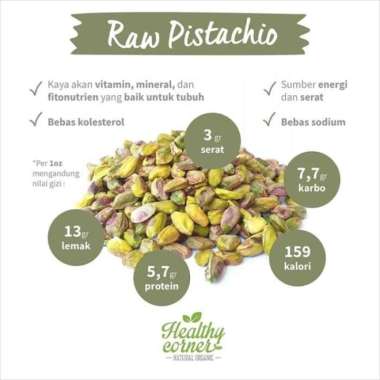Raw Pistachio Kacang Arab Fustuk Mentah 500 gr