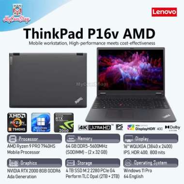 Jual Lenovo Thinkpad P16v Ryzen 9 Pro 7940hs 32gb 1tb Rtx 2000 8gb