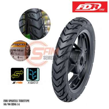 Ban Luar FDR Spartax 80/90 Ring 14 Depan Tubetype Motor Matic Beat Mio